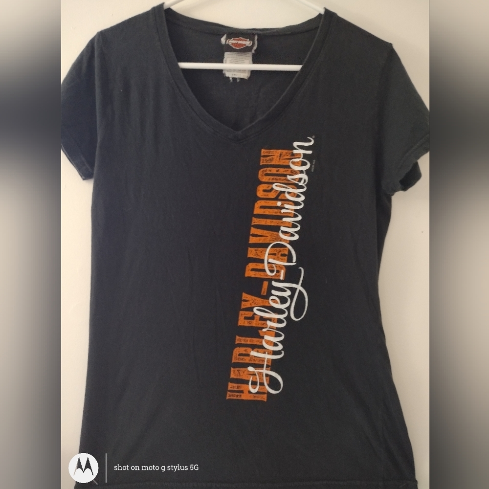 Ladies Harley Davidson short sleeve V -neck shirt